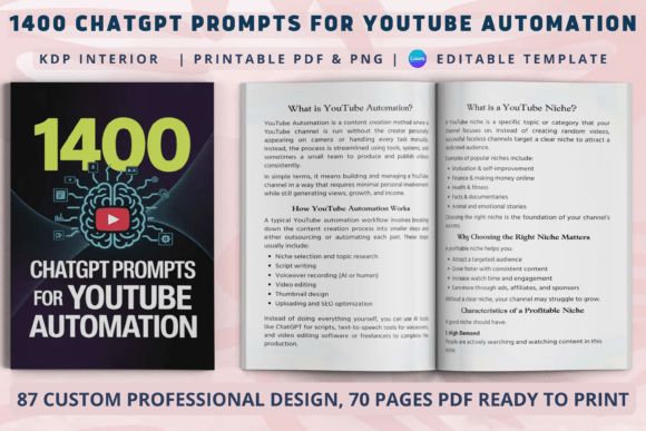 1400 AI Prompts for YouTube Automation: A Creator's Toolkit