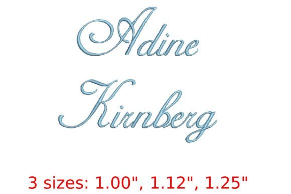 Adine Kirnberg: A Script Embroidery Font for Timeless Designs