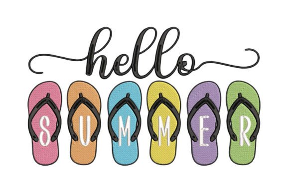 Hello Summer Flip Flop Embroidery: A Seasonal Design Guide