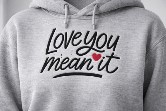 Love You Mean It: A Handwritten Script for Heartfelt Embroidery