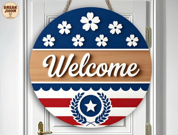 Patriotic Welcome Sign Laser Cut SVG: A Guide to Festive Design