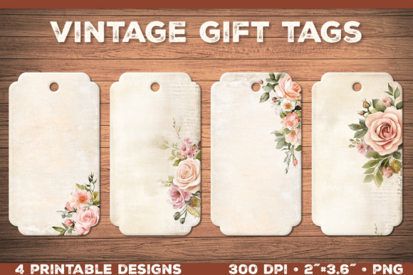 Shabby Chic Roses Printable Gift Tags: A Touch of Vintage Romance