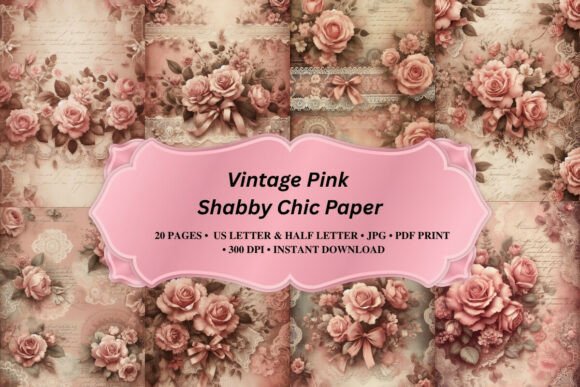 Unveiling the Charm of Vintage Pink Shabby Chic Paper