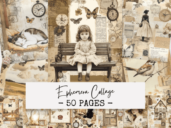 Vintage Ephemera Collage Pages: Building Timeless Layouts